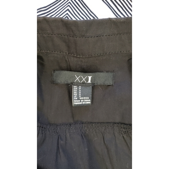 F21 Black collared button up s/s dress size S - Picture 10 of 10